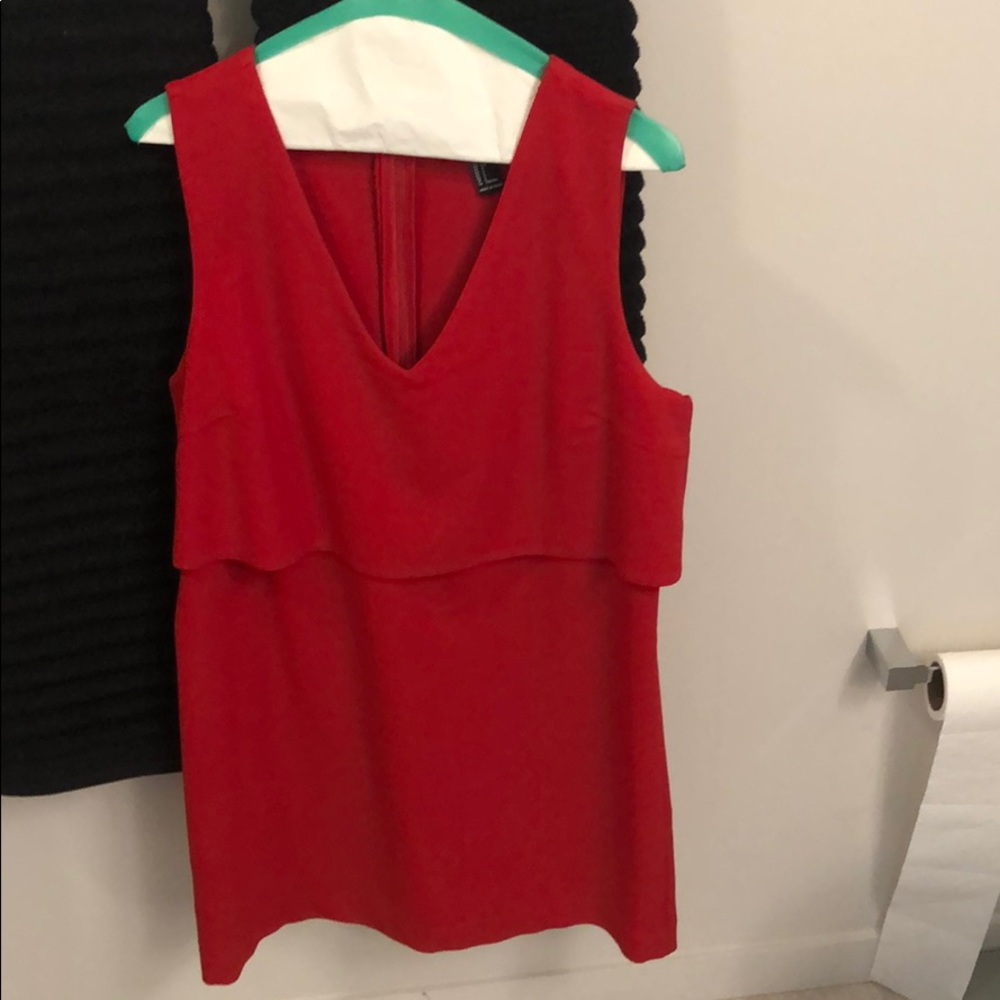 Red mini dress